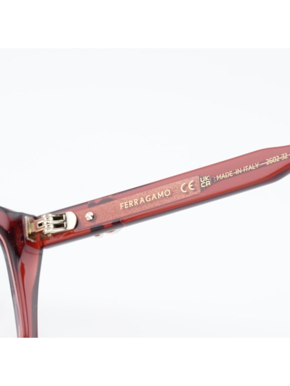Salvatore Ferragamo SF3030E 616 Eyeglasses Transparent Red 54mm Square Frame - Picture 8 of 9